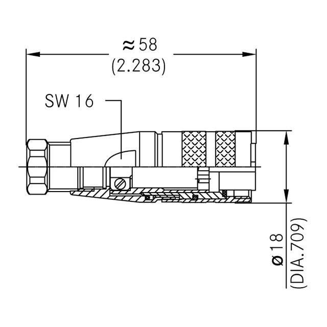 C091 11D107 000 2 Amphenol Tuchel Industrial  Rundsteckverbindergehäuse